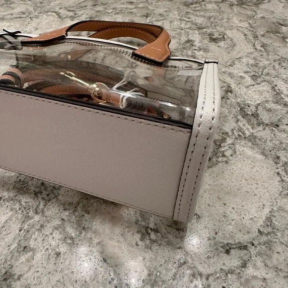 Tory Burch Ella PVC Vinyl Clear Mini Tote bag - Picture 5 of 11